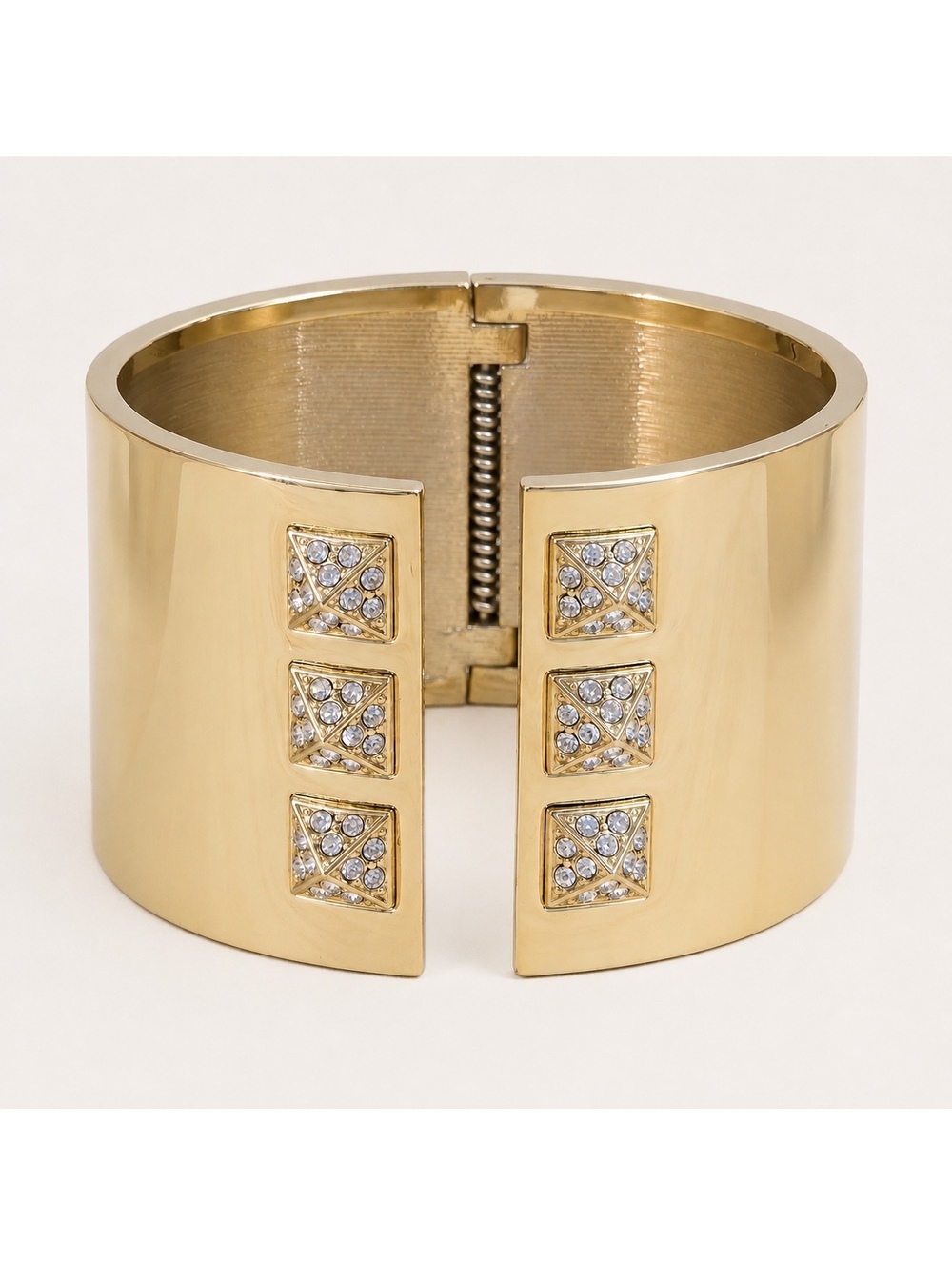 Victoria’s Secret Scandalous Crystal Pyramid Gold-tone Cuff Bracelet